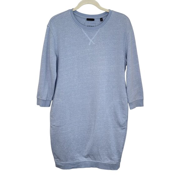ATM Anthony Thomas Melillo Light Blue Tunic Sweatshirt Dress, M - Picture 1 of 9